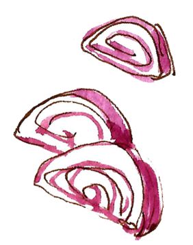 Watercolour onions